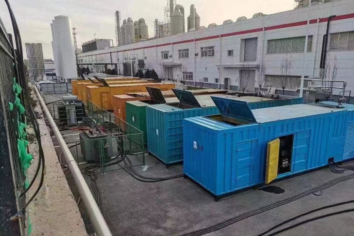 皇姑发电机租赁施工现场